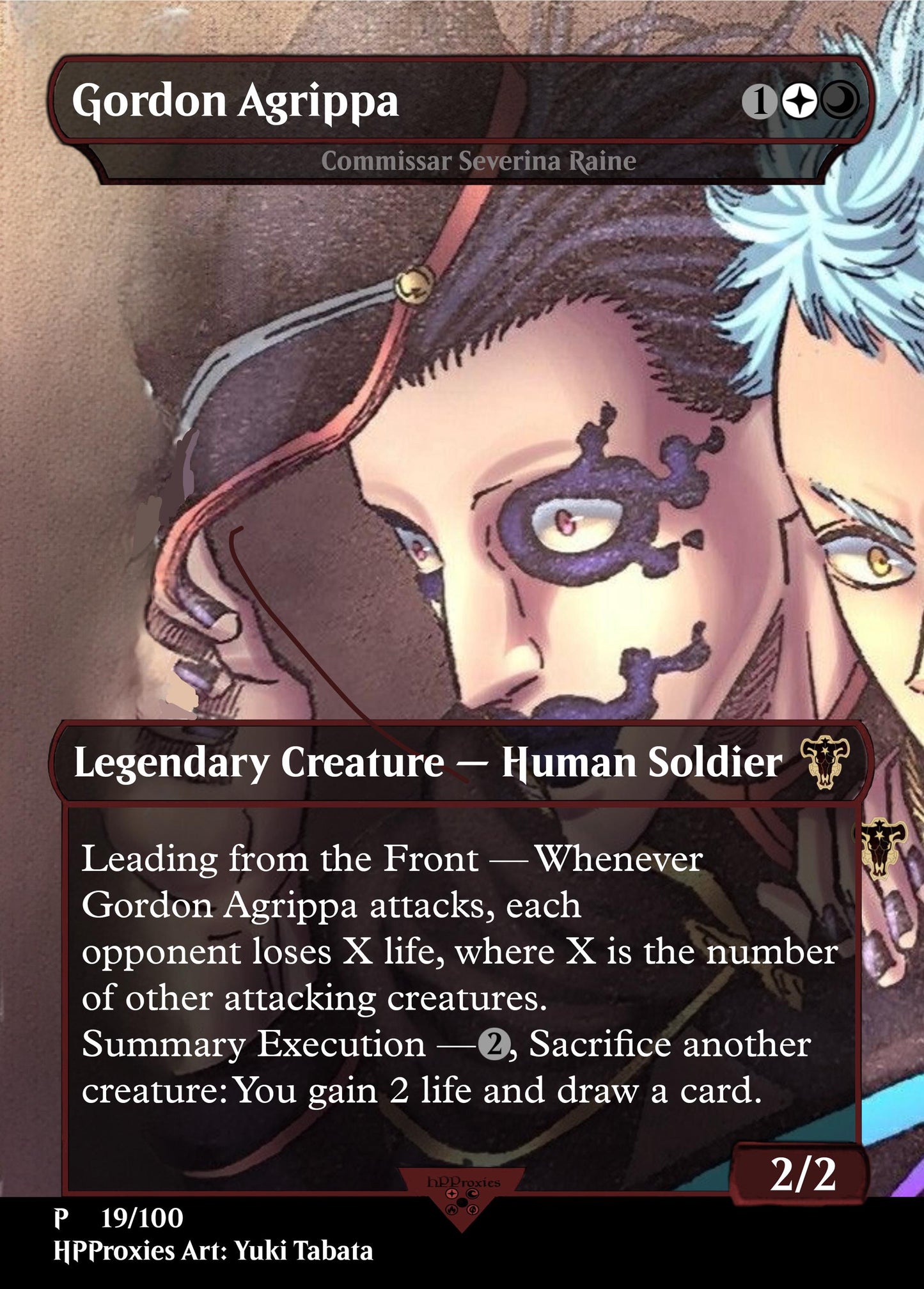 Gordon Agrippa: Commissar Severina Raine Black Clover Commander Proxy - HPProxies