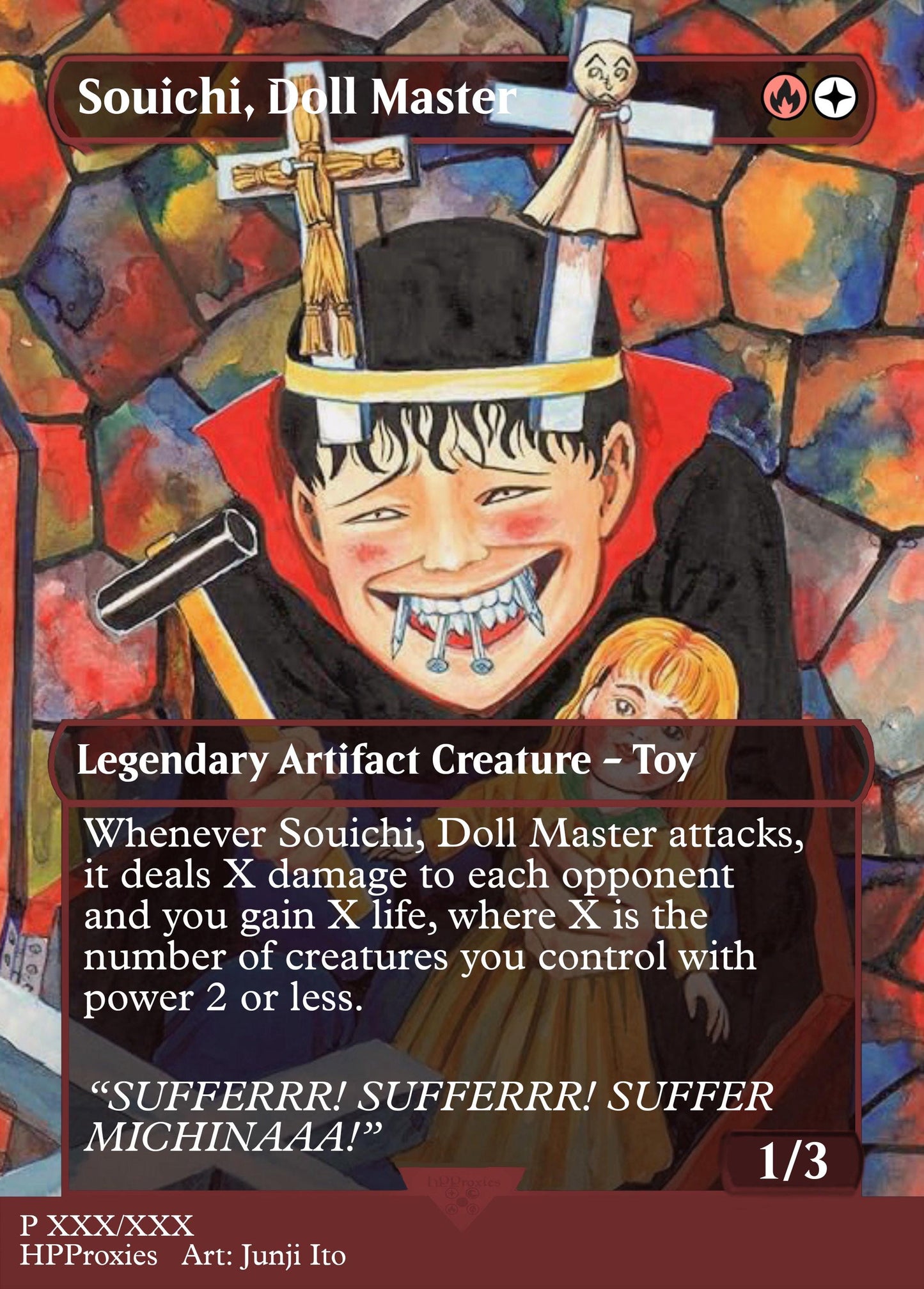 Junji Ito Commander Proxy Single: Souichi, Doll Master (Arabella, Abandoned Doll Proxy) - HPProxies