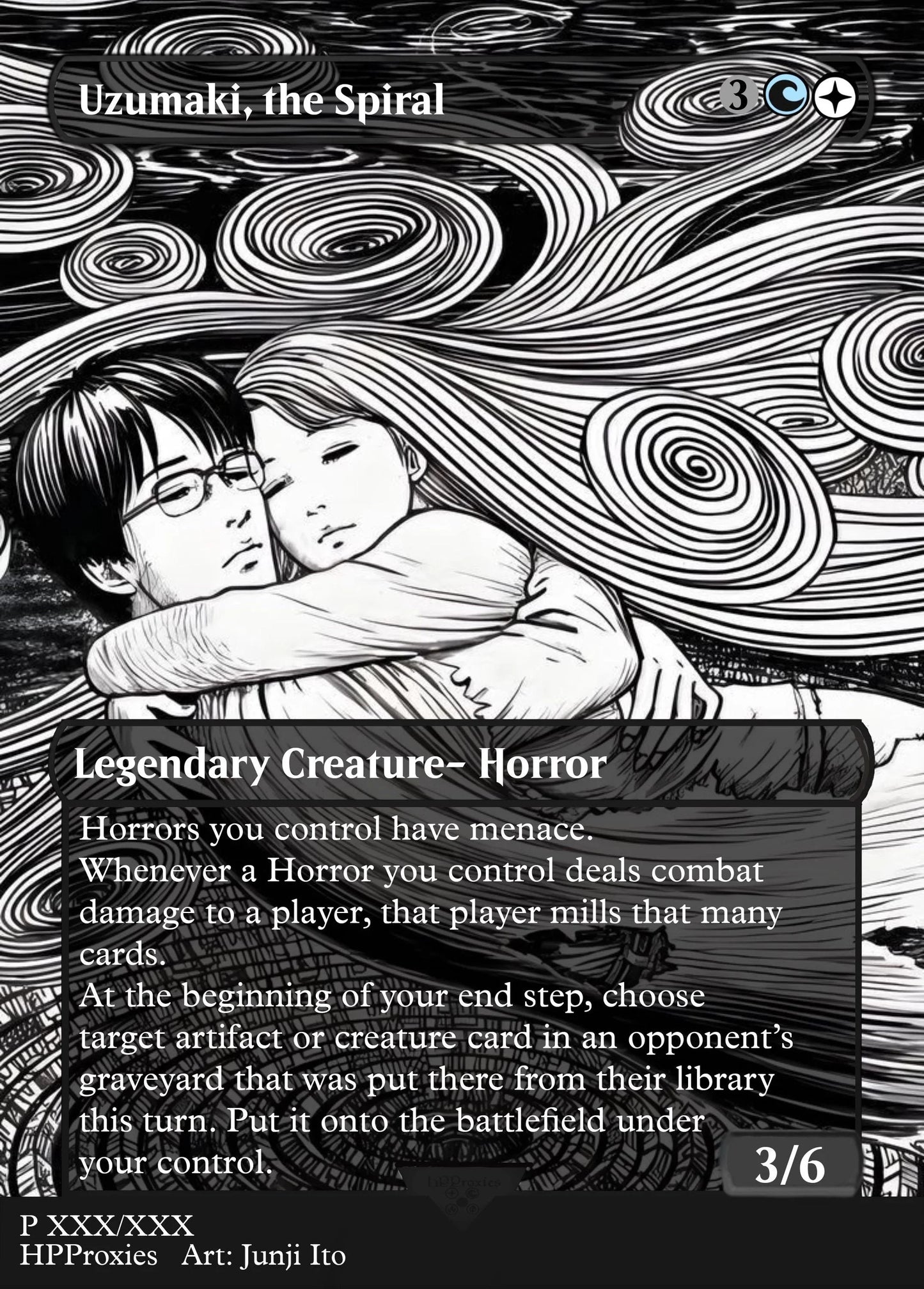 Junji Ito Commander Proxy Single: Uzumaki, The Spiral (Captain N’ghathrod Proxy) - HPProxies