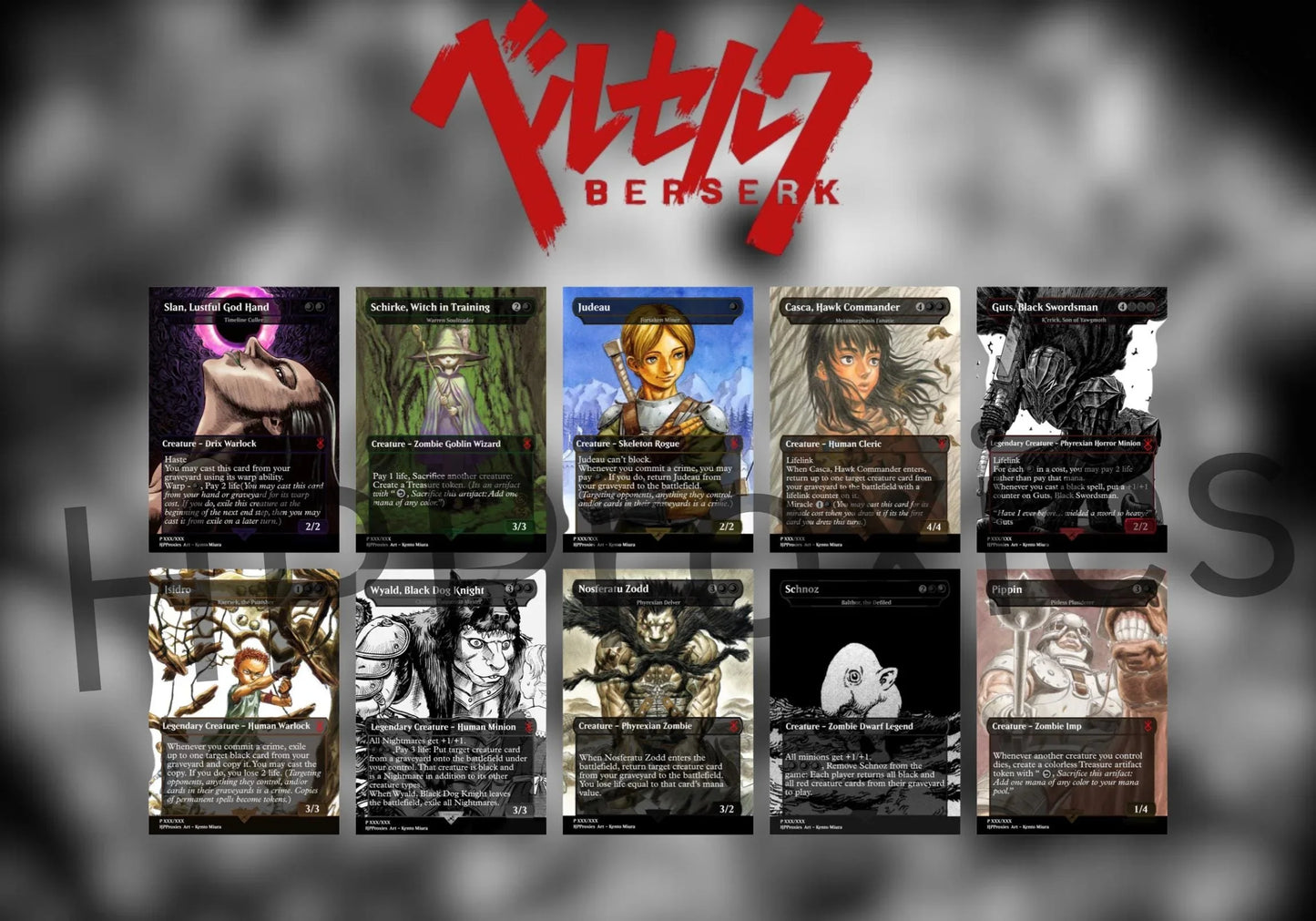 Griffith, Falcon of Light/Femto, Falcon of Darkness Commander Precon Deck: Sephiroth Fabled Soldier/One Winged Angel Deck - HPProxies