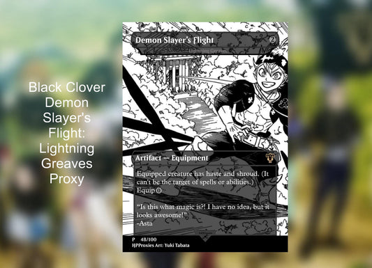 Demon Slayer's Flight:Lightning Greaves Black Clover Commander Proxy - HPProxies