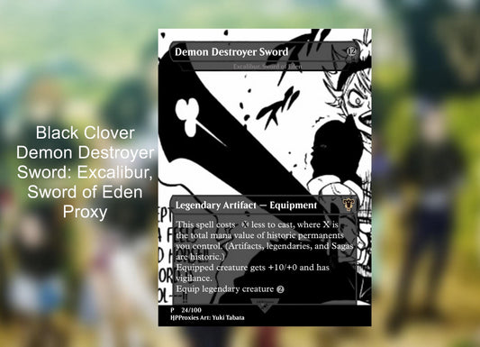 Demon Destroyer Sword:Excalibur, Sword of Eden Black Clover Commander Proxy - HPProxies