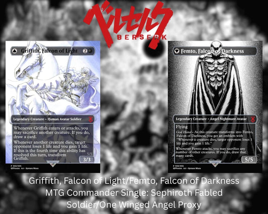 Griffith, Falcon of Light//Femto, Falcon of Darkness Commander Proxy Single: Sephiroth Fabled SOLDIER// Sephiroth One Winged Angel - HPProxies